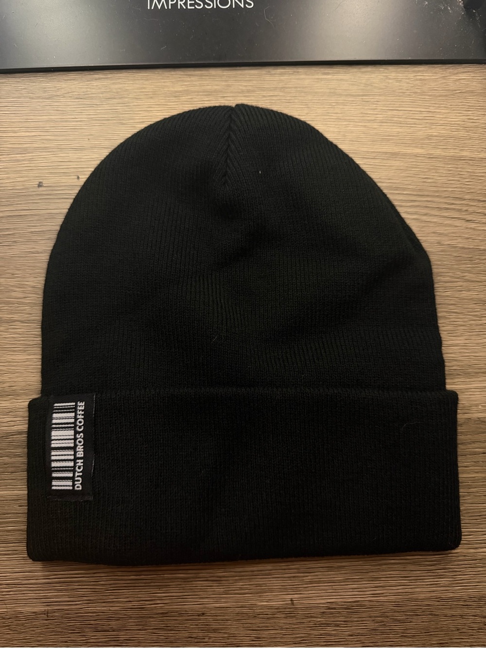 Dutch Bros Black Beanie with Logo Patch